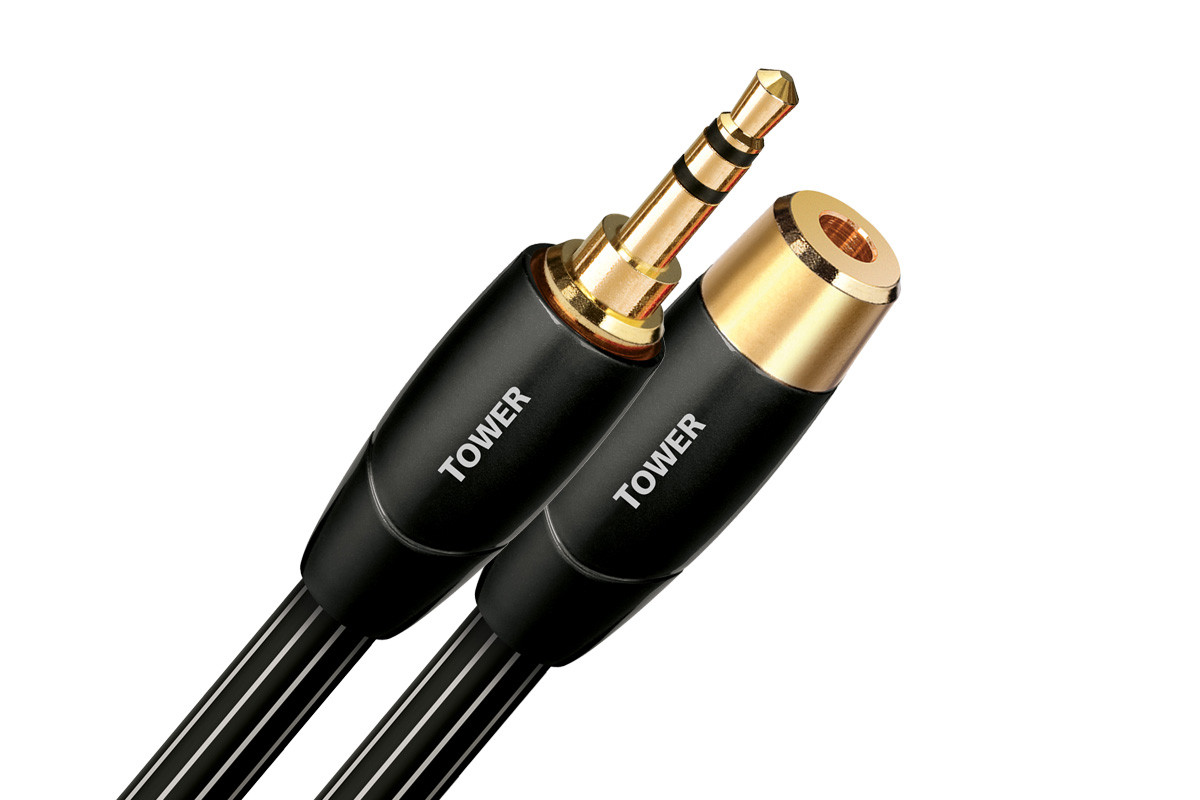 Audioquest Tower 3,5 mm Male/Female - przedłużacz mini jack 3,5 mm stereo o długości 2 m