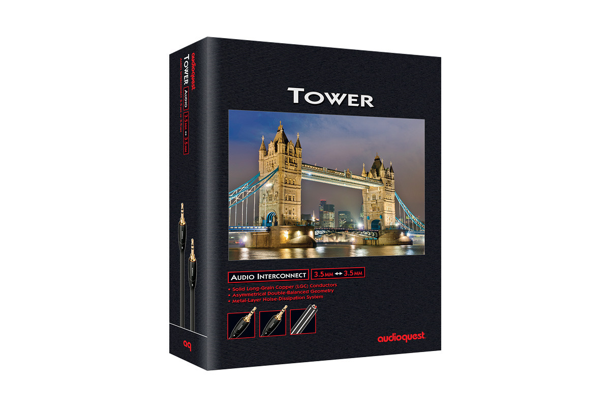 Audioquest Tower 3,5 mm/3,5 mm - przewód mini jack 3,5 mm stereo/mini jack 3,5 mm stereo o długości 5 m