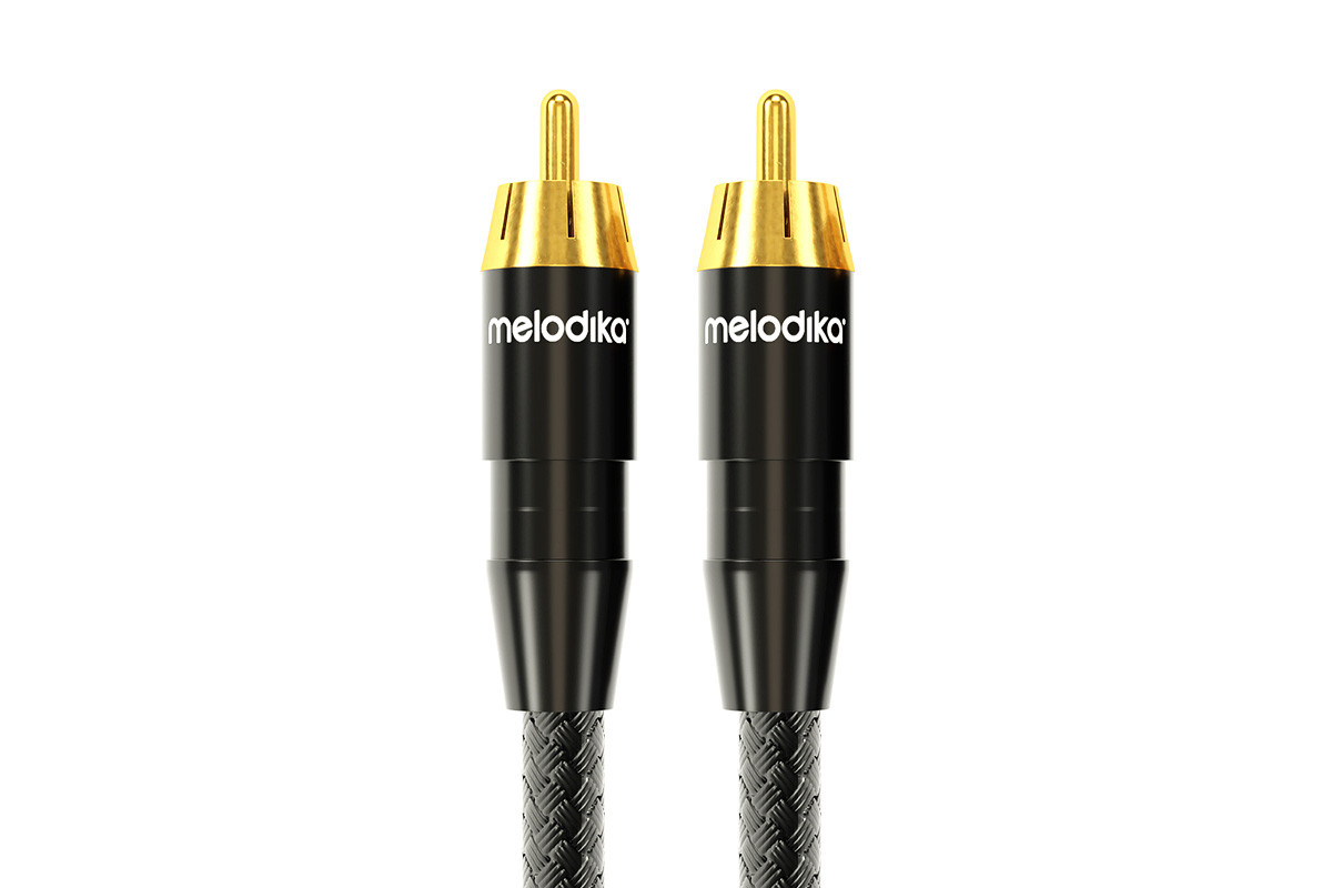 Melodika MD2RD70 Black Edition - przewód 2xRCA/2xRCA | interkonekt stereo o długości 7 m
