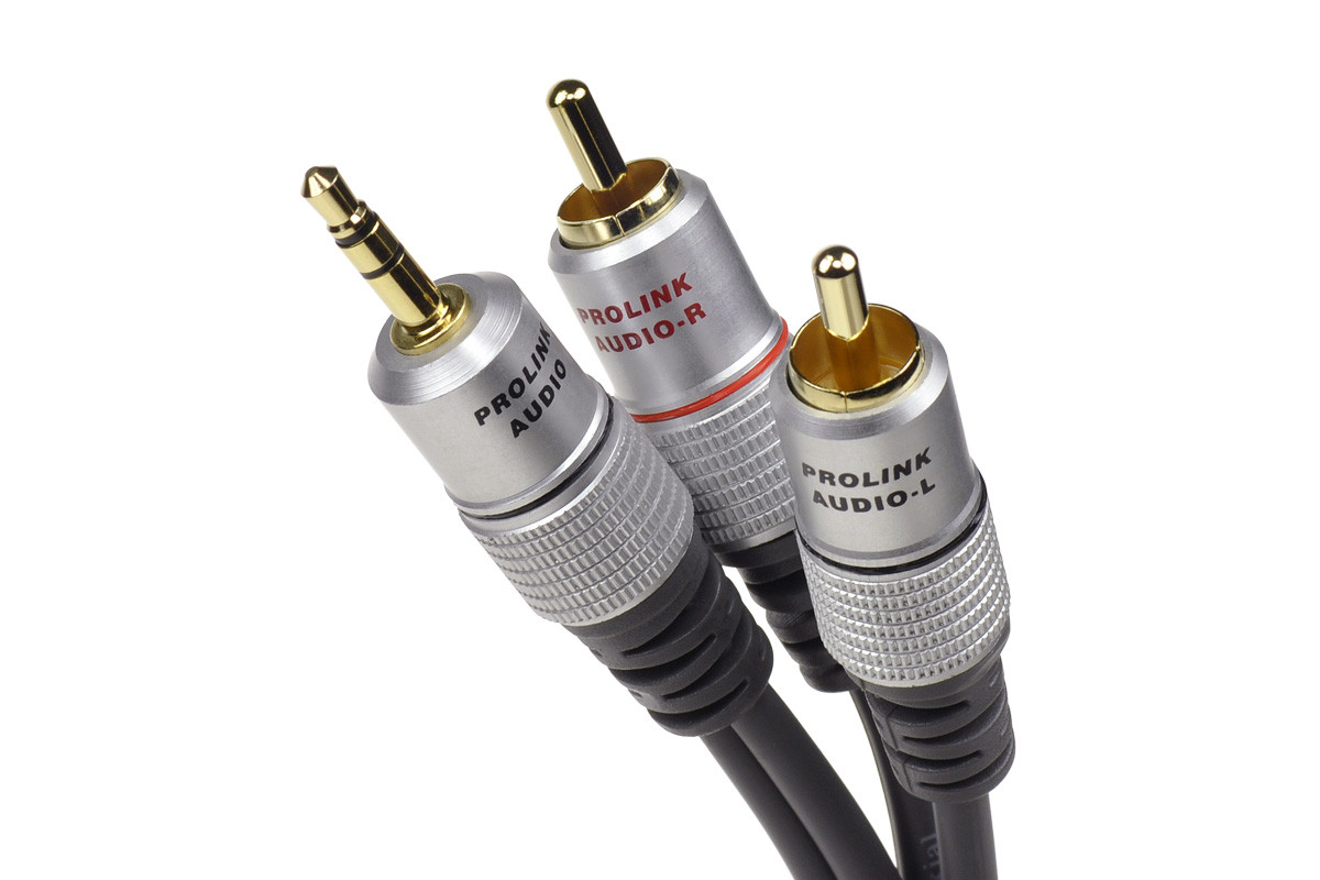 Prolink Exclusive TCV 3420/1,2 - przewód mini jack 3,5 mm stereo/2x RCA o długości 1,2 m