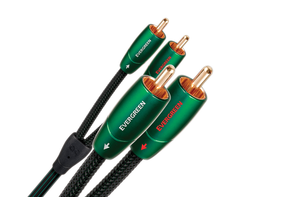 Audioquest Evergreen RCA - przewód 2xRCA/2xRCA | interkonekt stereo o długości 0,6 m