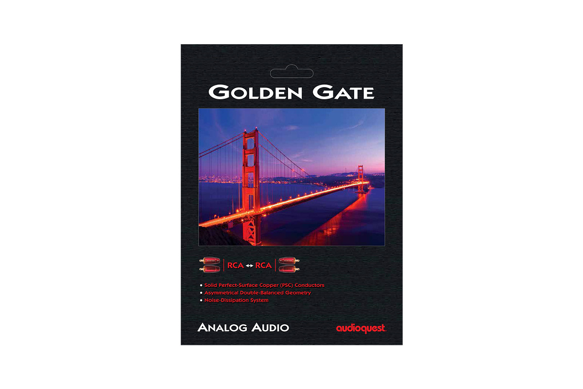 Audioquest Golden Gate RCA - przewód 2xRCA/2xRCA | interkonekt stereo o długości 1 m