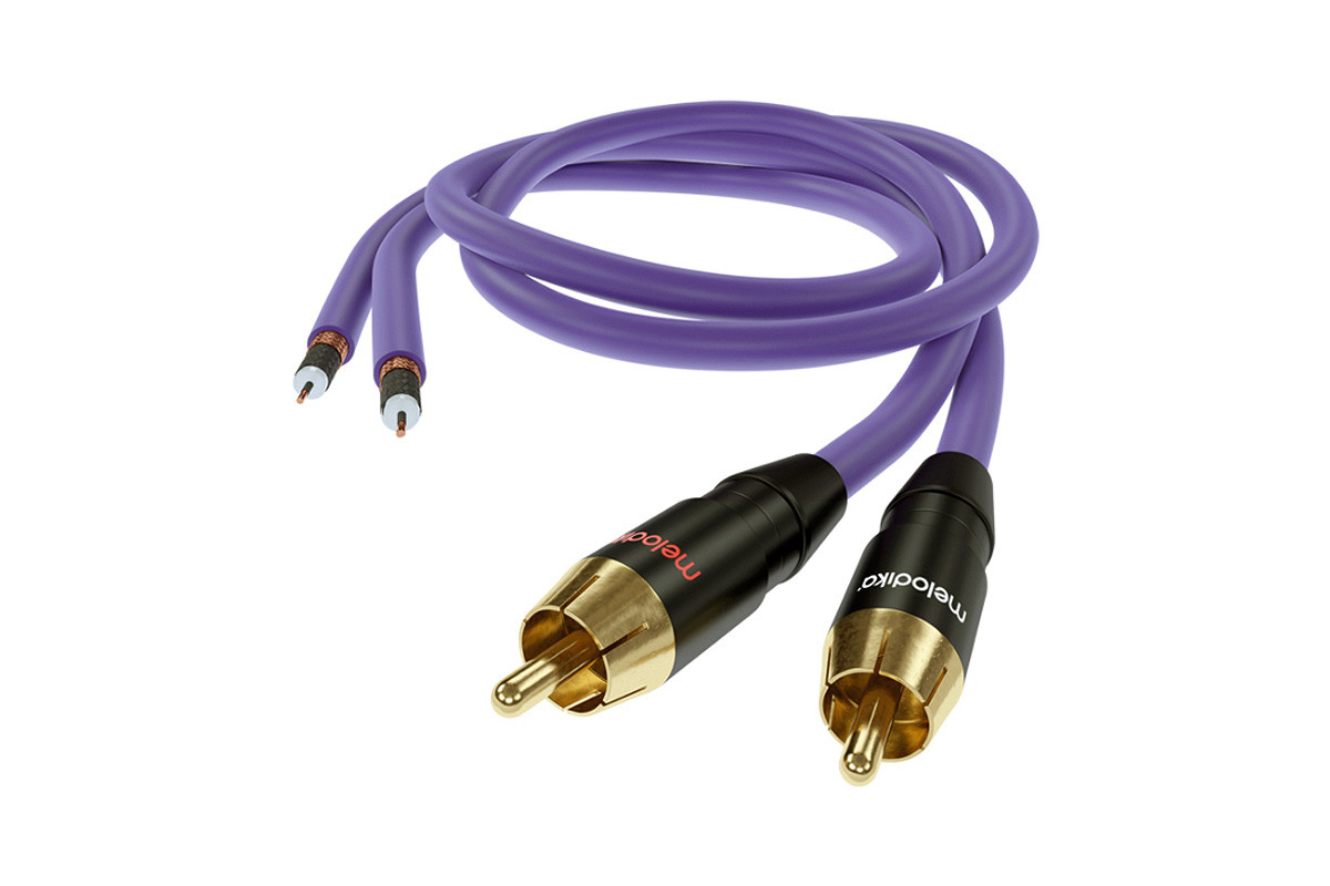 Melodika MD2R07 - przewód 2xRCA/2xRCA | interkonekt stereo o długości 0,75 m