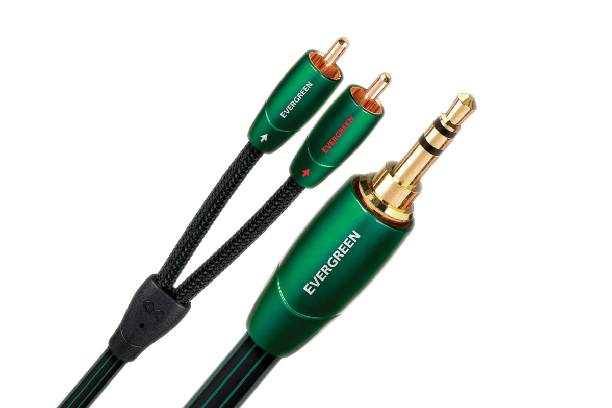 Audioquest Evergreen 3,5 mm/RCA - przewód mini jack 3,5 mm stereo/2x RCA o długości 1 m