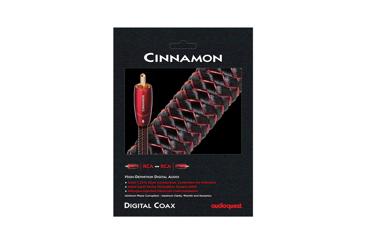 Audioquest Cinnamon Coax - przewód 1xRCA/1xRCA typu coaxial o długości 3 m