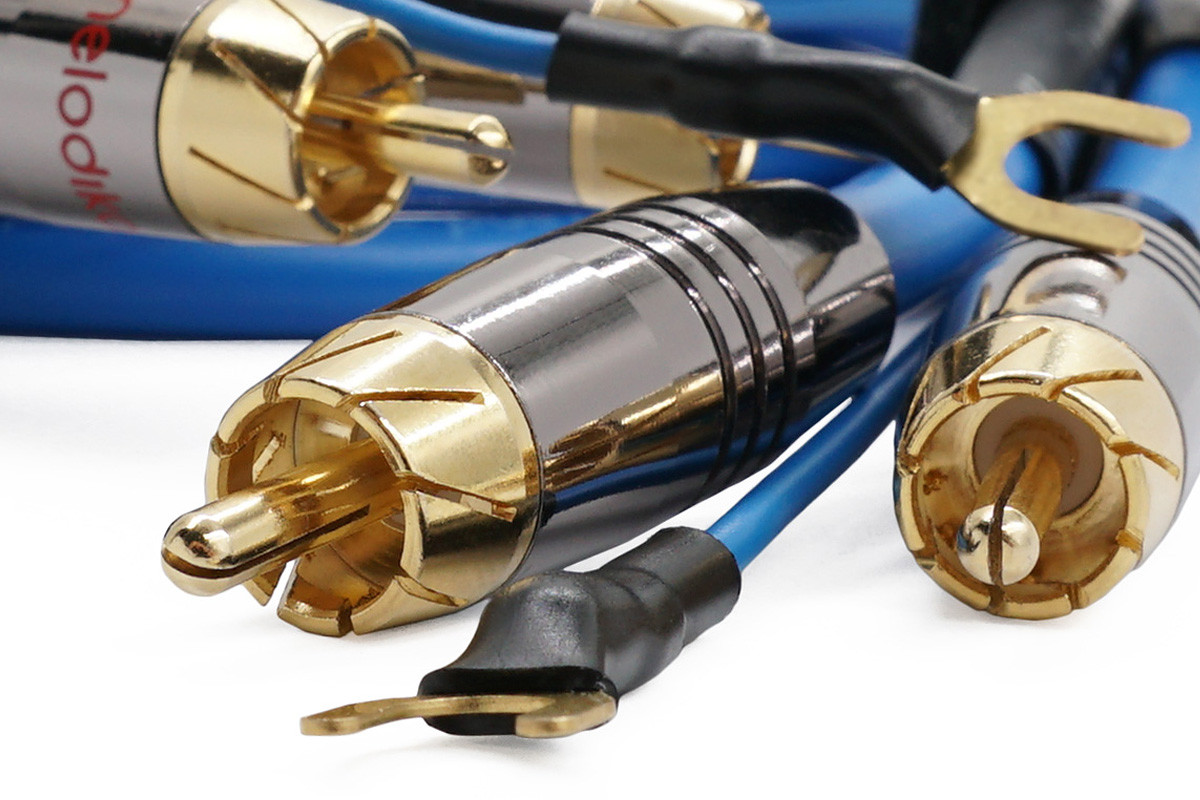 Melodika Sky Blue SBPH50 - przewód 2xRCA/2xRCA | interkonekt stereo z żyłą uziemiającą o długości 5 m