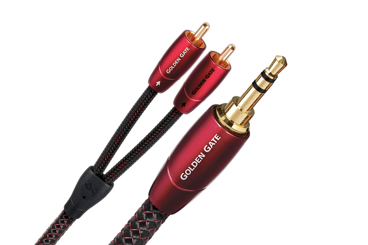 Audioquest Golden Gate 3,5 mm/RCA - przewód mini jack 3,5 mm stereo/2x RCA o długości 1 m