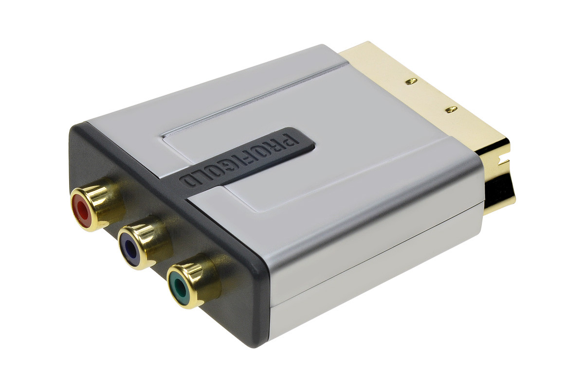 Profigold PROD730 - przejście wtyk Scart/3xRCA Component Video