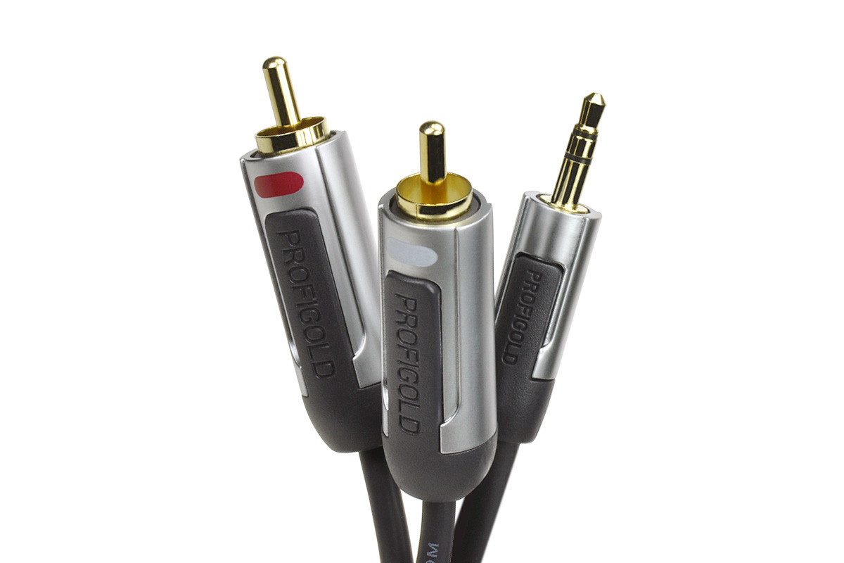 Profigold PROA3402 - przewód mini jack 3,5 mm stereo/2x RCA o długości 2 m