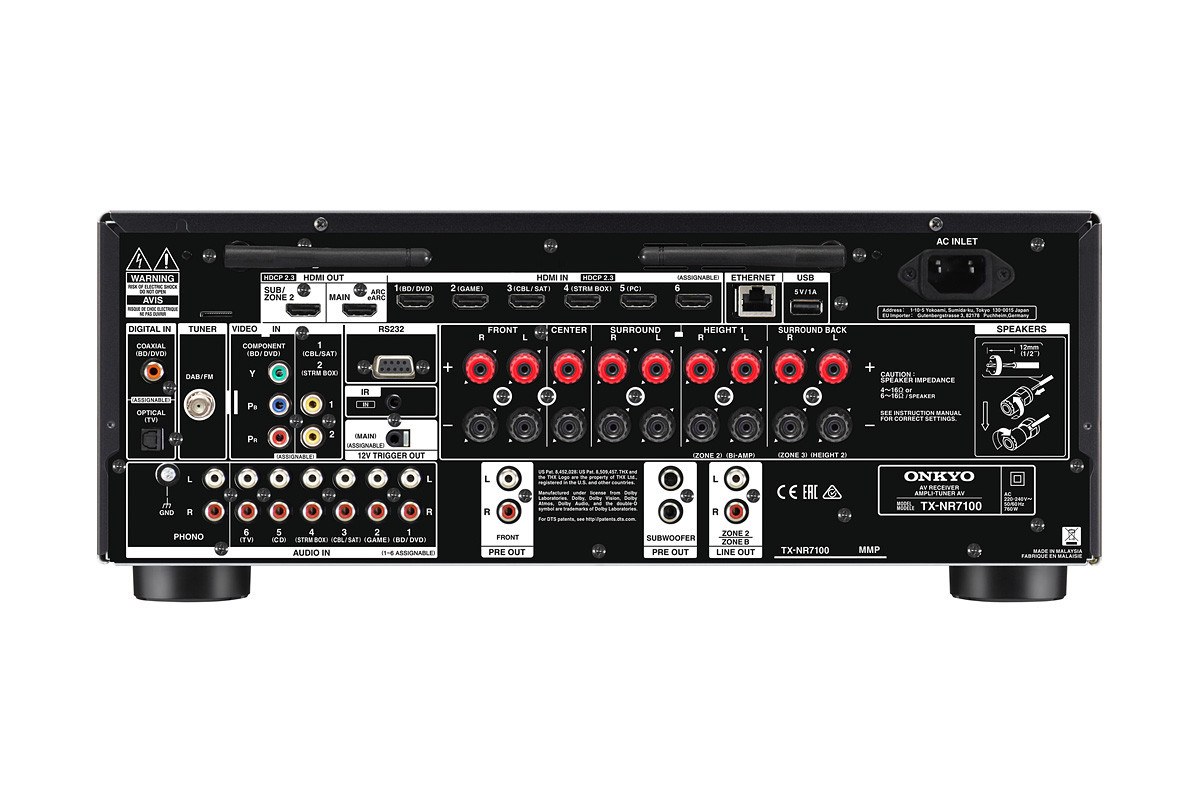 Onkyo TX-NR7100 - amplituner wielokanałowy Onkyo TX-NR7100 - amplituner wielokanałowy