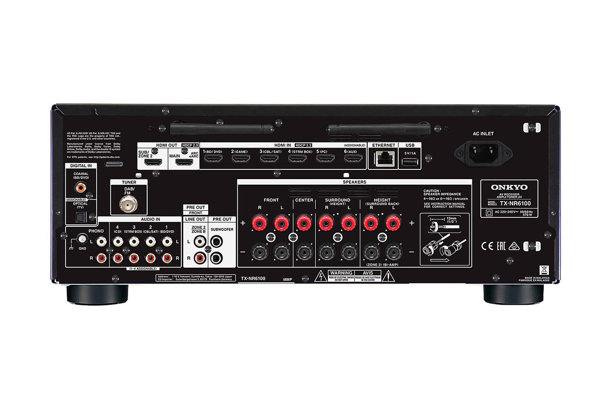 Onkyo TX-NR6100 - amplituner wielokanałowy Onkyo TX-NR6100 - amplituner wielokanałowy