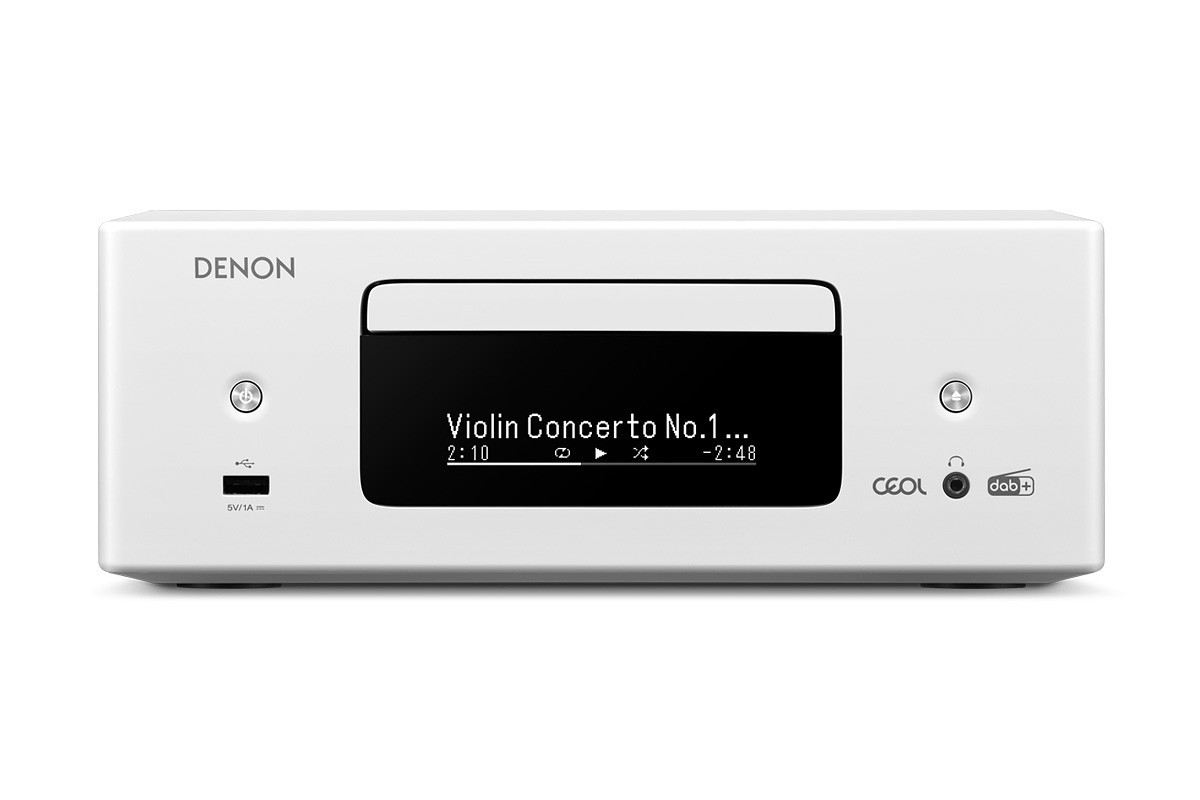 Denon CEOL RCD-N12DAB White - amplituner stereo z odtwarzaczem CD