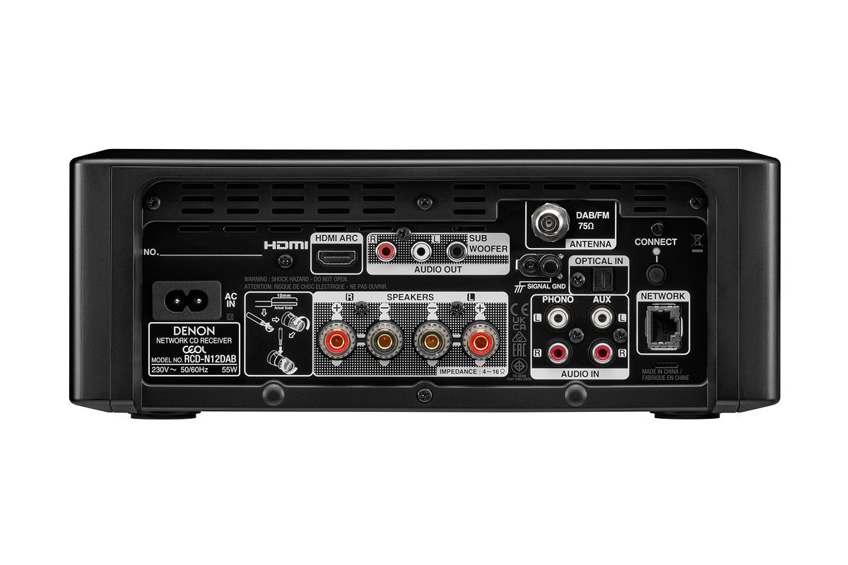 Denon CEOL N12DAB Black - sieciowy mini system audio z odtwarzaczem CD