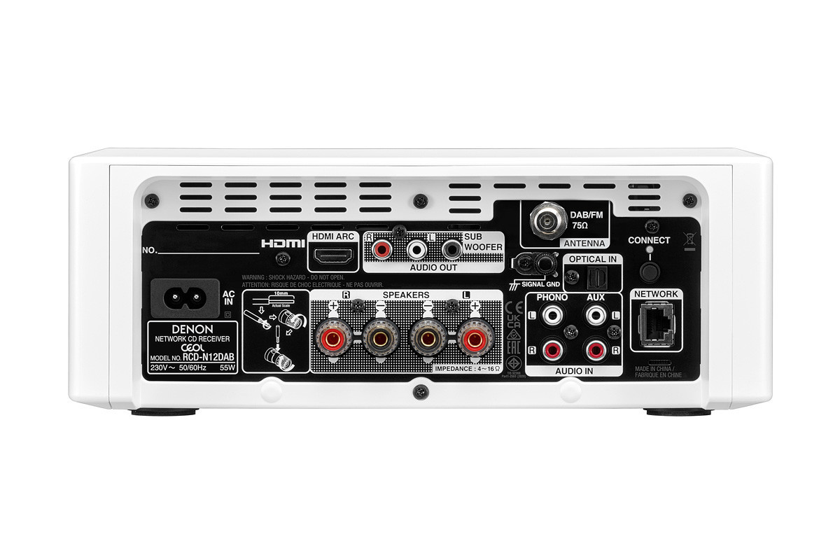 Denon CEOL N12DAB White - sieciowy mini system audio z odtwarzaczem CD