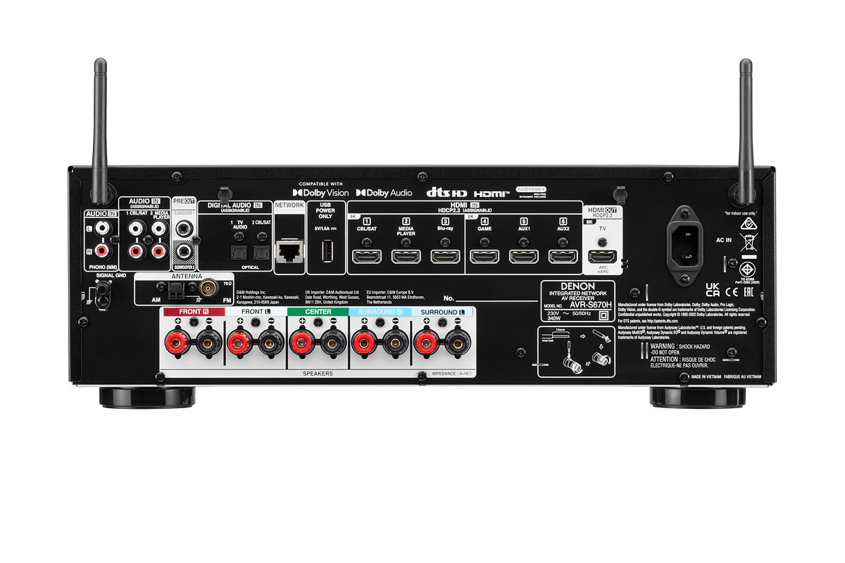 Denon AVR-S670H - amplituner wielokanałowy