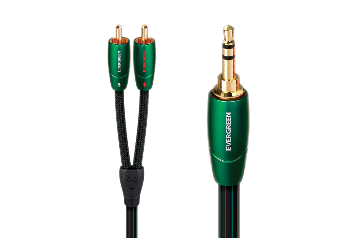 Audioquest Evergreen 3,5 mm/RCA - przewód mini jack 3,5 mm stereo/2x RCA o długości 3 m
