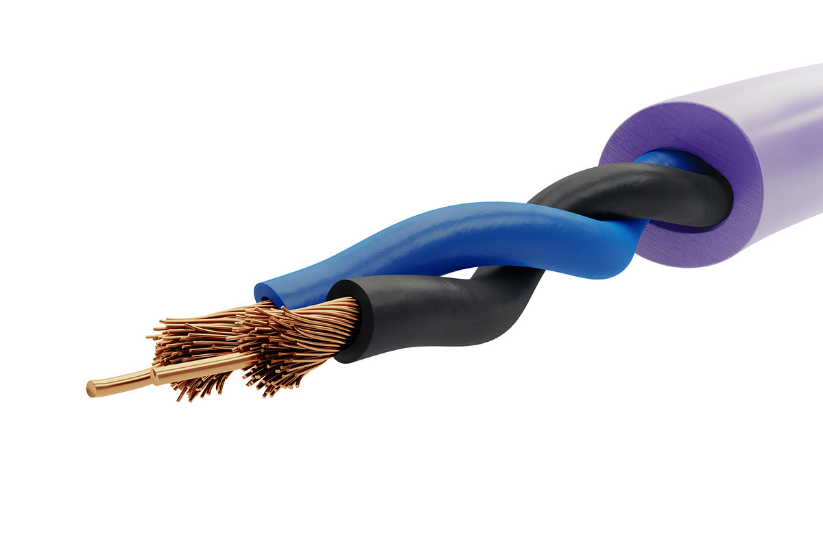 Melodika MDSC2525 Purple - kabel głośnikowy | konfekcjonowany 2x 2,5 m