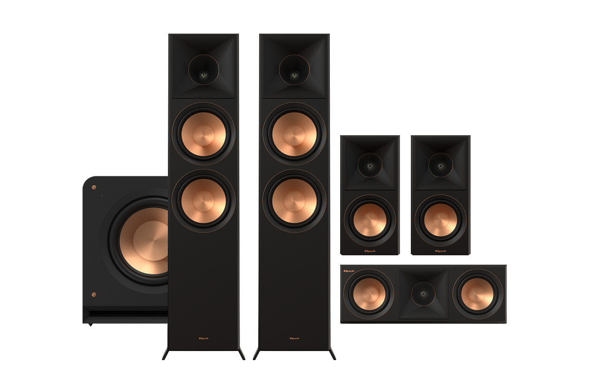 Klipsch RP-8000F II | RP-500M II | RP-500C II | RP-1200SW - zestaw kolumn do kina domowego 5.1 Klipsch RP-8000F II | RP-500M II | RP-500C II | RP-1200SW - zestaw kolumn do kina domowego 5.1