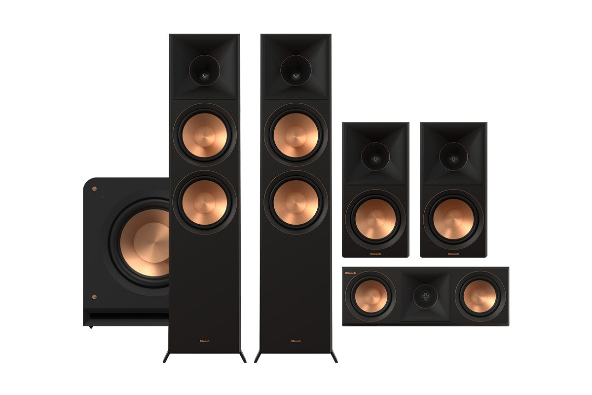 Klipsch RP-8000F II | RP-600M II | RP-500C II | RP-1200SW - zestaw kolumn do kina domowego 5.1 Klipsch RP-8000F II | RP-600M II | RP-500C II | RP-1200SW - zestaw kolumn do kina domowego 5.1