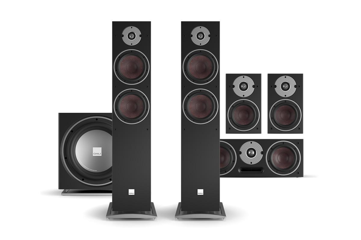 Dali Oberon 7 SET | SUB E-12 F - zestaw kolumn do kina domowego 5.1