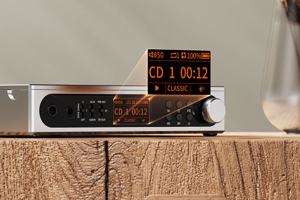 FiiO DM15 R2R Silver - przenośny odtwarzacz CD