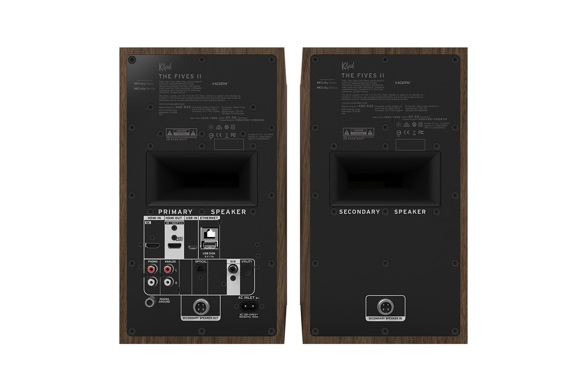 Klipsch The Fives II Walnut - kolumny aktywne