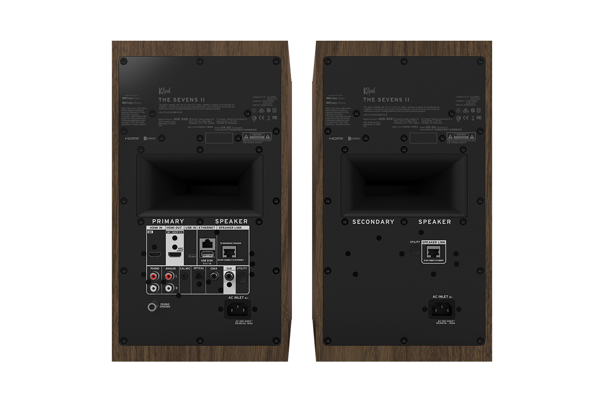 Klipsch The Sevens II Walnut - kolumny aktywne