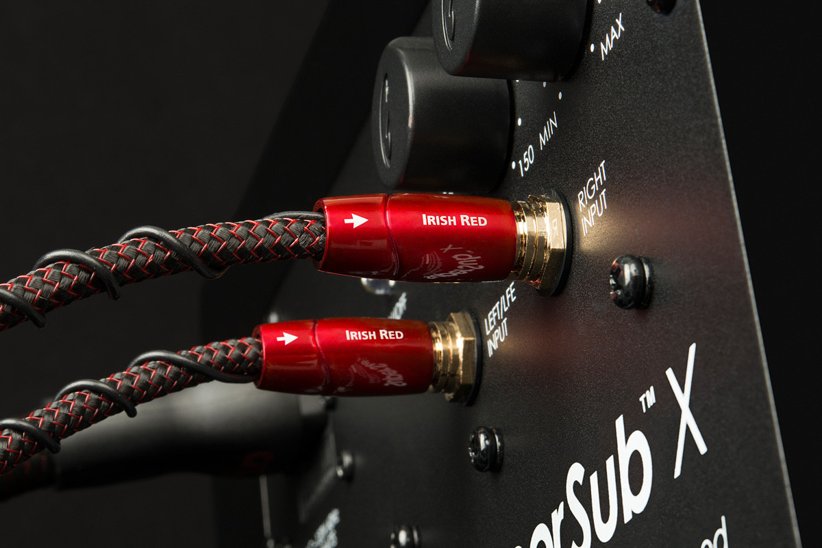 Audioquest Irish Red - przewód 1xRCA/1xRCA do subwoofera o długości 5 m