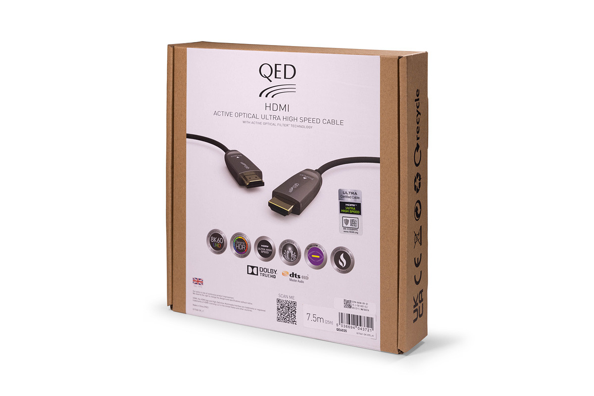 QED Performance Optical Ultra High Speed HDMI - przewód HDMI/HDMI o długości 7,5 m