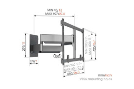 Vogel's TVM 5855 - uchwyt ścienny do TV (55-100 cali)