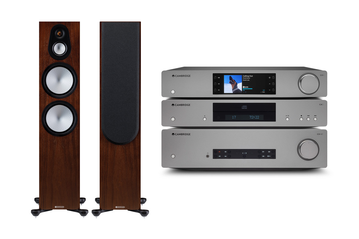 Cambridge Audio CXA81 | CXN100 | CXC II | Monitor Audio Silver 500 7G - zestaw stereo