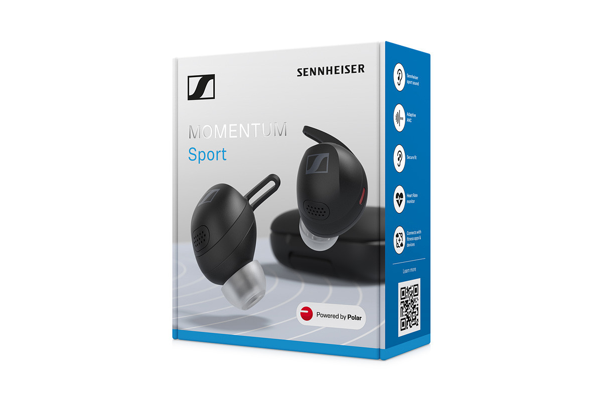 Sennheiser Momentum Sport | MSPORT1 Black - słuchawki dokanałowe bezprzewodowe Bluetooth