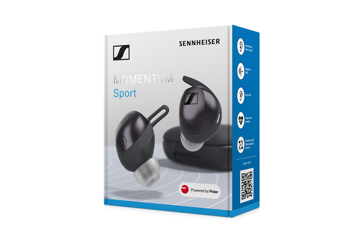 Sennheiser Momentum Sport | MSPORT1 Graphite - słuchawki dokanałowe bezprzewodowe Bluetooth