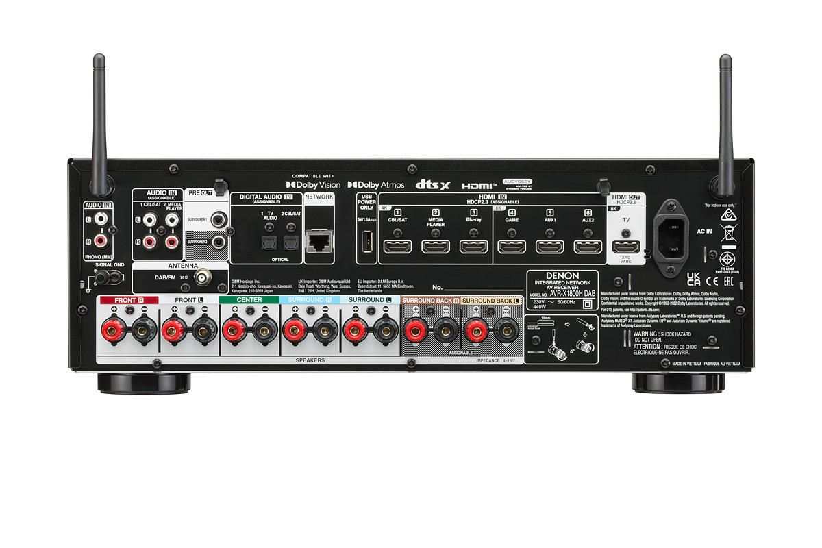 Denon AVR-X1800H DAB - amplituner wielokanałowy