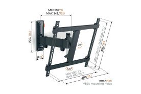 Vogel's TVM 3423 - uchwyt ścienny uchylny do TV (32-65 cali)