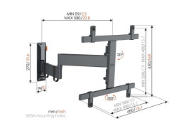 Vogel's TVM 3463 OLED - uchwyt ścienny uchylny do TV (32-65 cali)