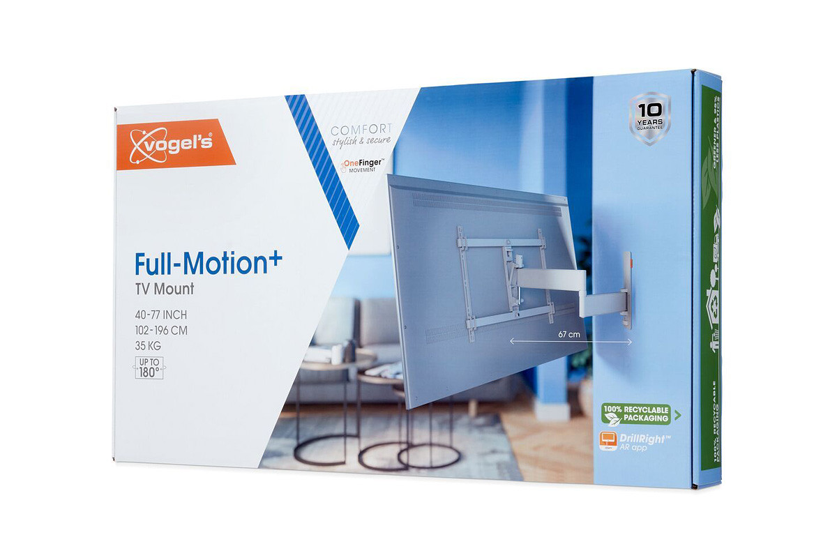 Vogel's TVM 3643 White - uchwyt ścienny uchylny do TV (40-77 cali)