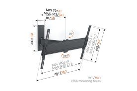 Vogel's TVM 1623 - uchwyt ścienny uchylny do TV (40-77 cali)