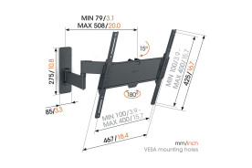Vogel's TVM 1443 - uchwyt ścienny uchylny do TV (32-65 cali)