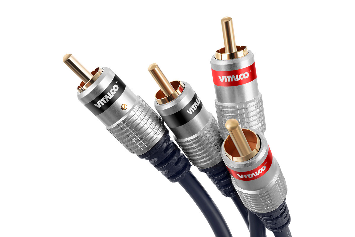 Vitalco Stereo RCA RKD200/0,5 - przewód 2xRCA/2xRCA | interkonekt stereo o długości 0,5 m