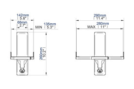 B-Tech BT77 Black - uniwersalny uchwyt do kolumn