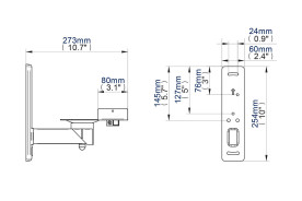 B-Tech BT77 White - uniwersalny uchwyt do kolumn
