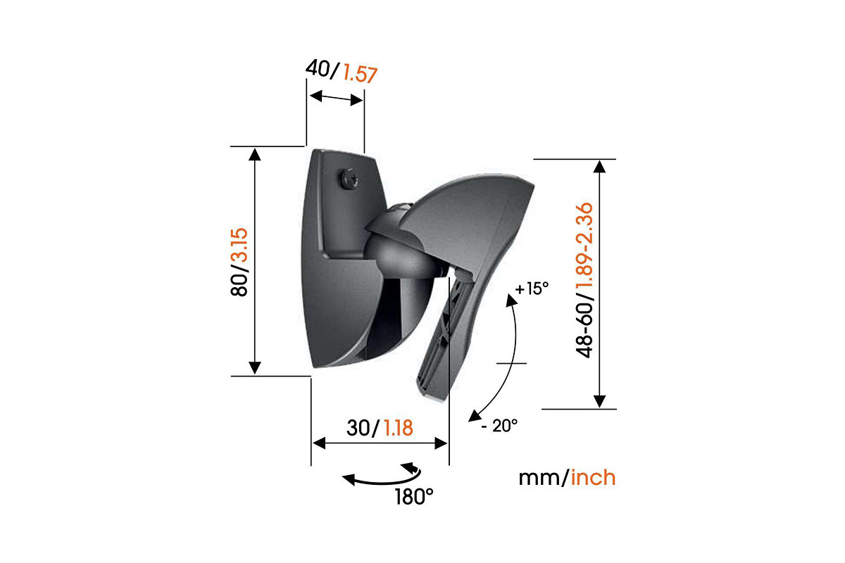 Vogel's VLB 500 Black - uniwersalny uchwyt do kolumn