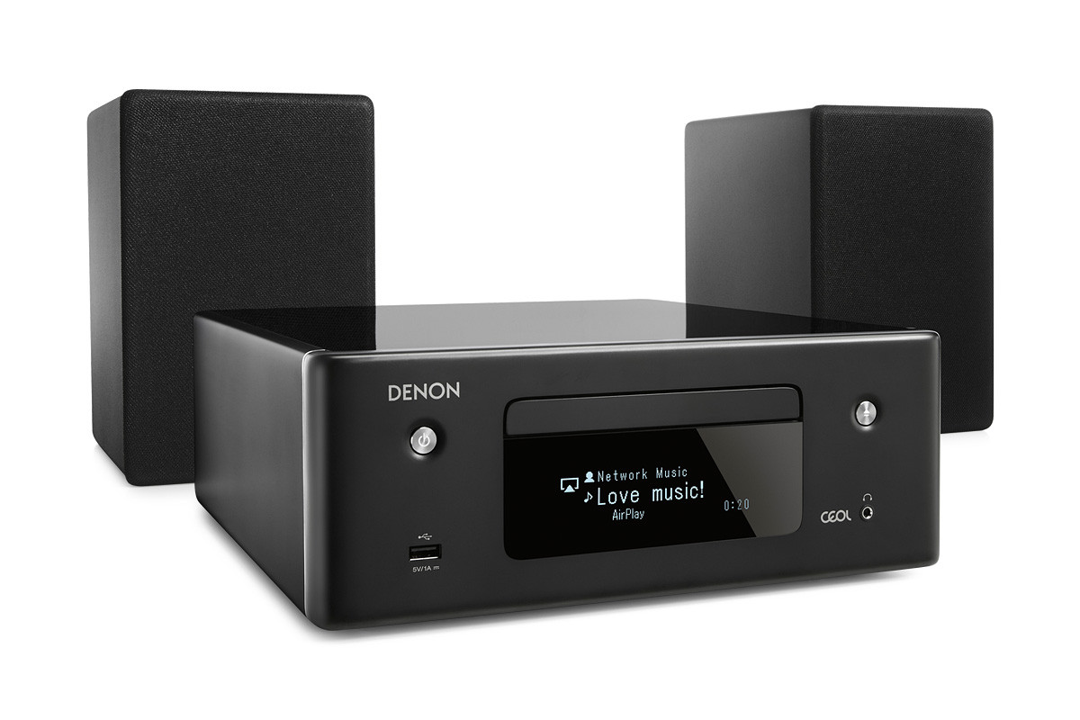 Denon CEOL N10 Black - sieciowy mini system audio z odtwarzaczem CD