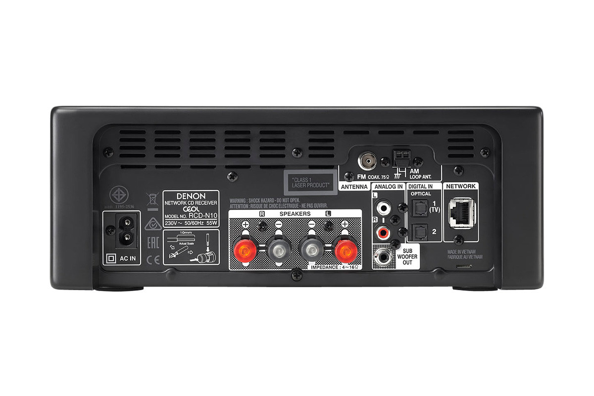 Denon CEOL N10 Black - sieciowy mini system audio z odtwarzaczem CD