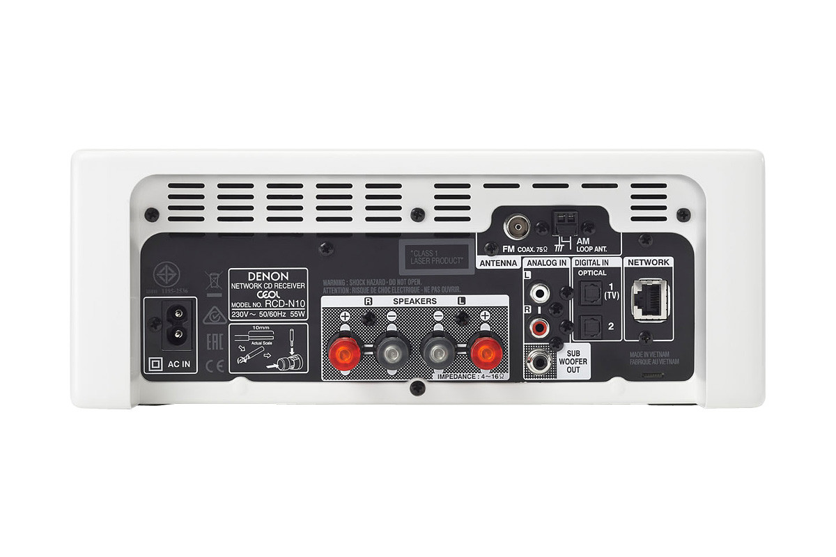 Denon CEOL N10 White - sieciowy mini system audio z odtwarzaczem CD