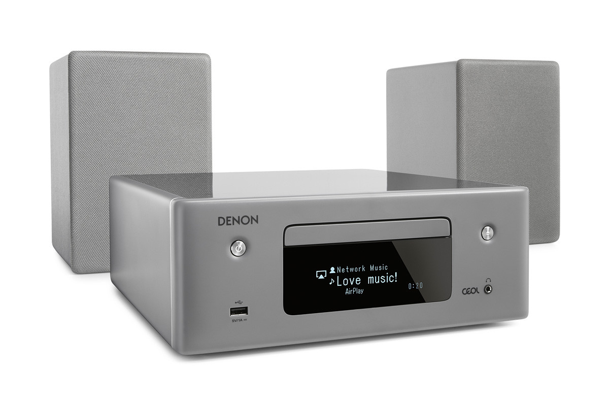 Denon CEOL N10 Grey - sieciowy mini system audio z odtwarzaczem CD