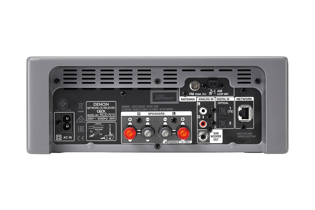 Denon CEOL N10 Grey - sieciowy mini system audio z odtwarzaczem CD