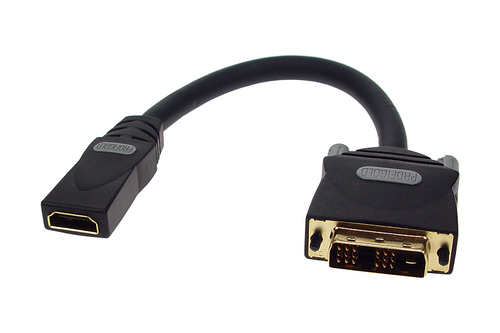 Profigold PGP1002 - przejście wtyk DVI-D/gniazdo HDMI na kablu