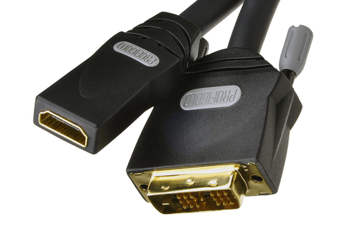 Profigold PGP1002 - przejście wtyk DVI-D/gniazdo HDMI na kablu